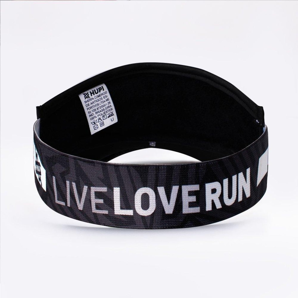 Imagem 2 do produto Kit de Corrida Viseira Hupi Live Love Run + Meia (Tamanho 36-42 ) - Unissex