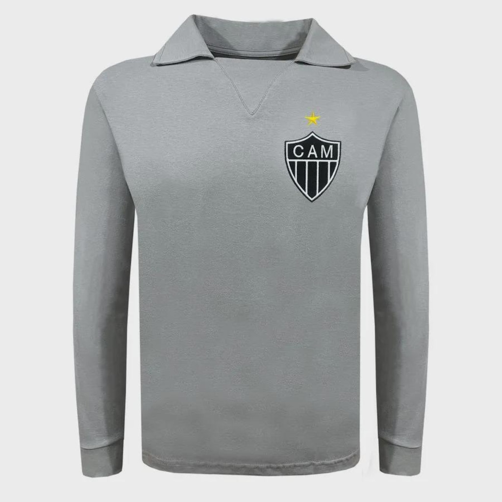Camiseta Manga Longa do Atlético Mineiro 1980's Goleiro Liga Retro - Masculina