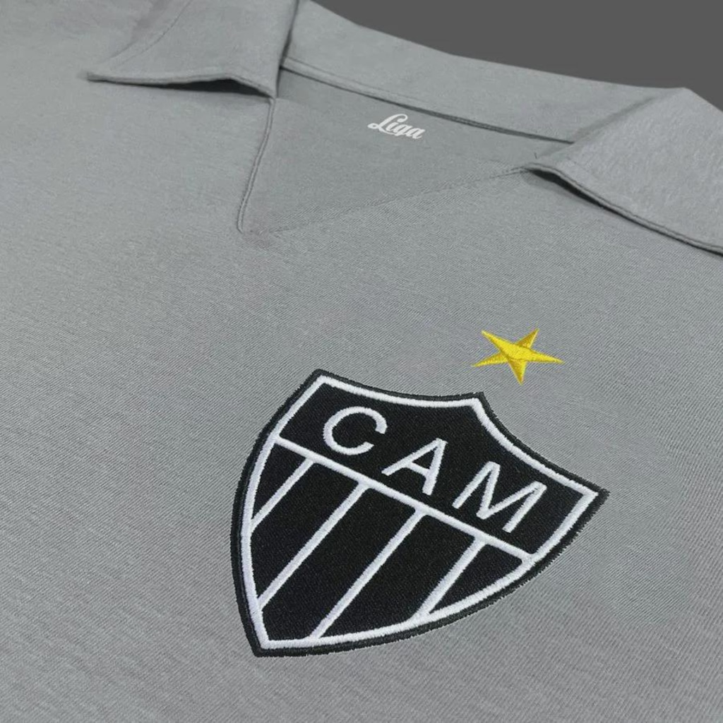 Imagem 4 do produto Camiseta Manga Longa do Atlético Mineiro 1980's Goleiro Liga Retro - Masculina