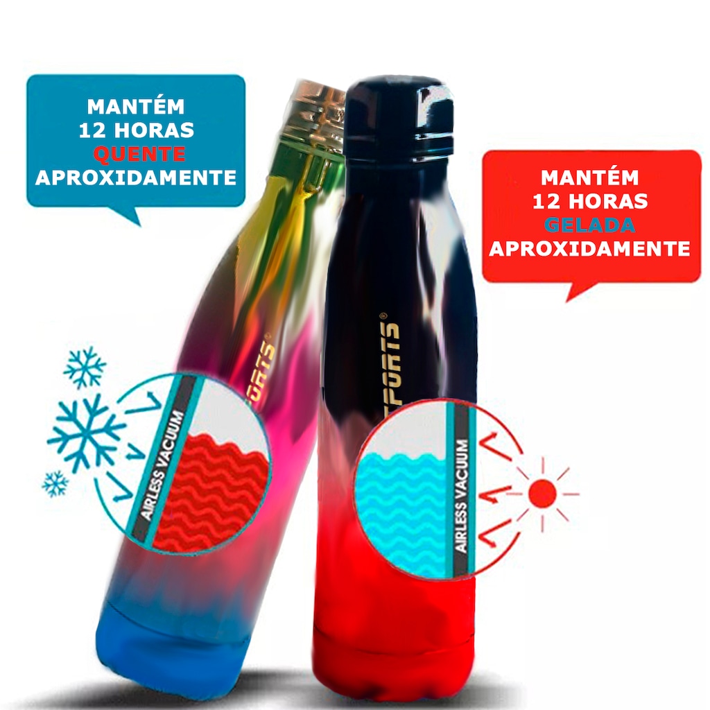Imagem 3 do produto Garrafa Térmica em Inox Gold Sports Electra - 500 ml