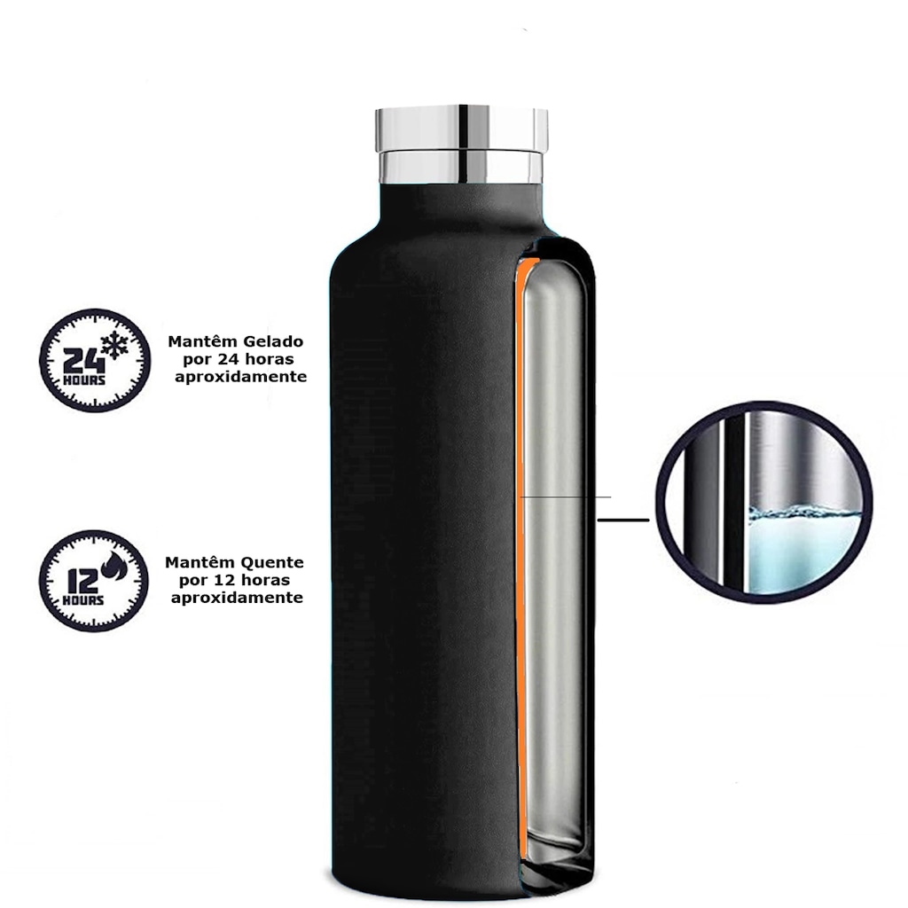 Imagem 2 do produto Garrafa Térmica em Inox Gold Sports - 800 ml
