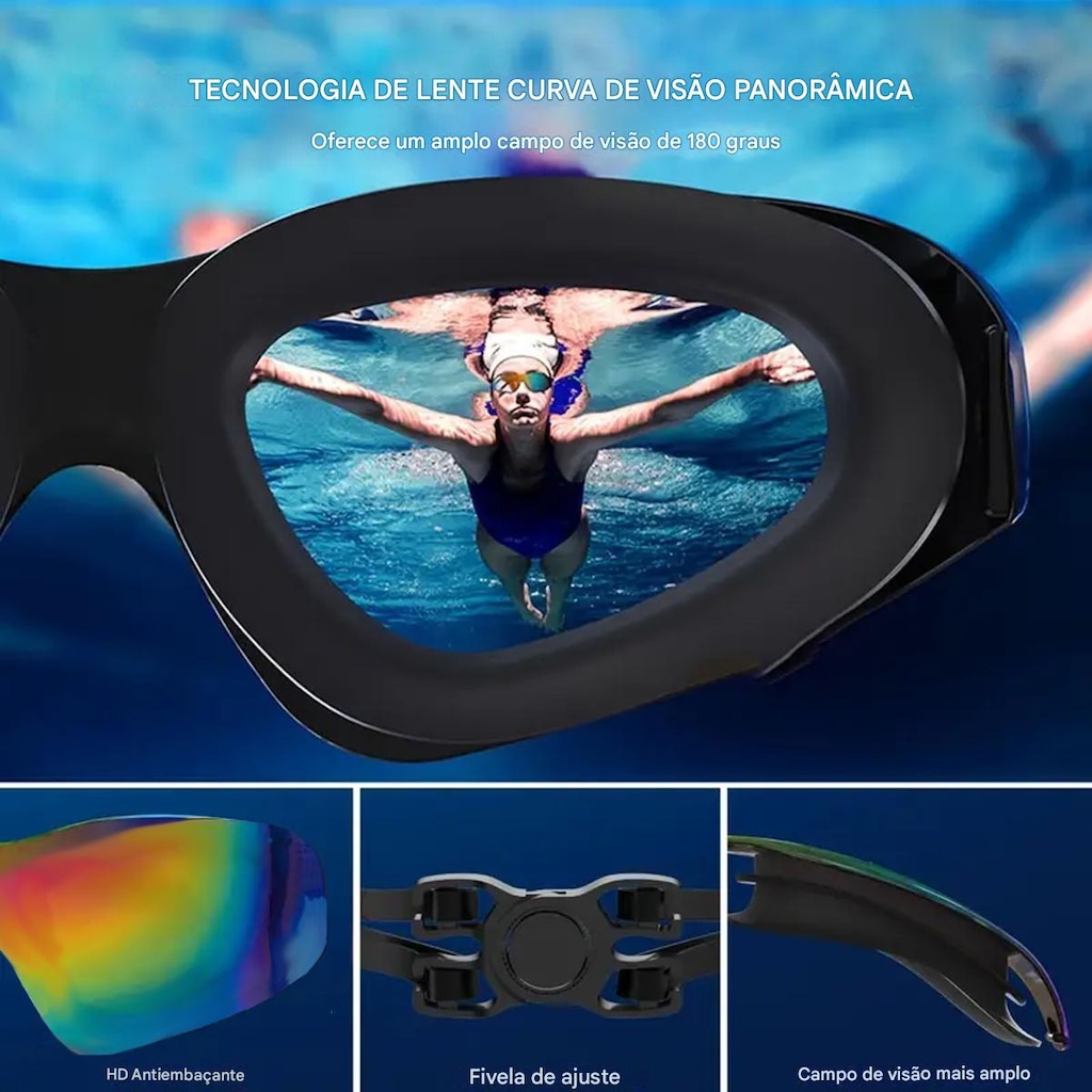 Imagem 3 do produto Óculos De Natação Gold Sports Fashion Pro Performance 8.0 - Adulto