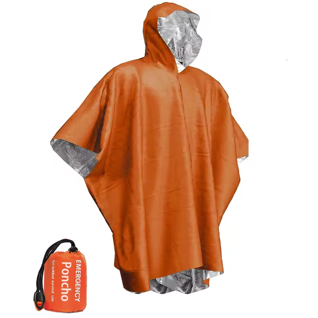 Capa Esportivo Gold Sports Térmico de Emergência Anti Chuva para Caminhadas e Acampamentos