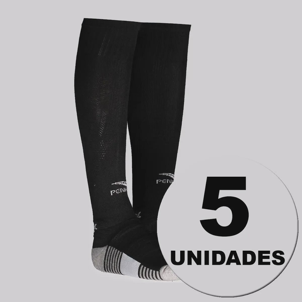 Imagem 2 do produto Meião Penalty Max - 5 Pares - Adulto