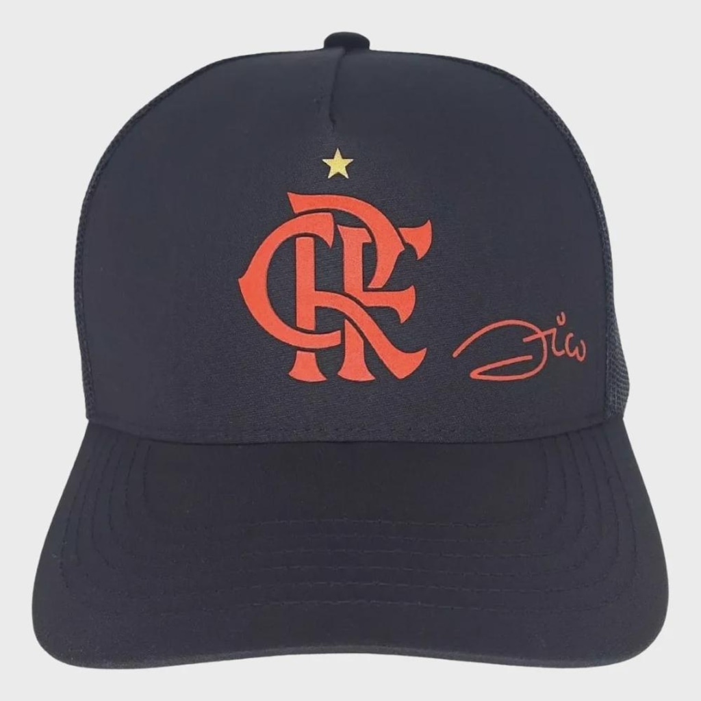 Boné Supercap Trucker Flamengo Silk 3d Zico - Unissex
