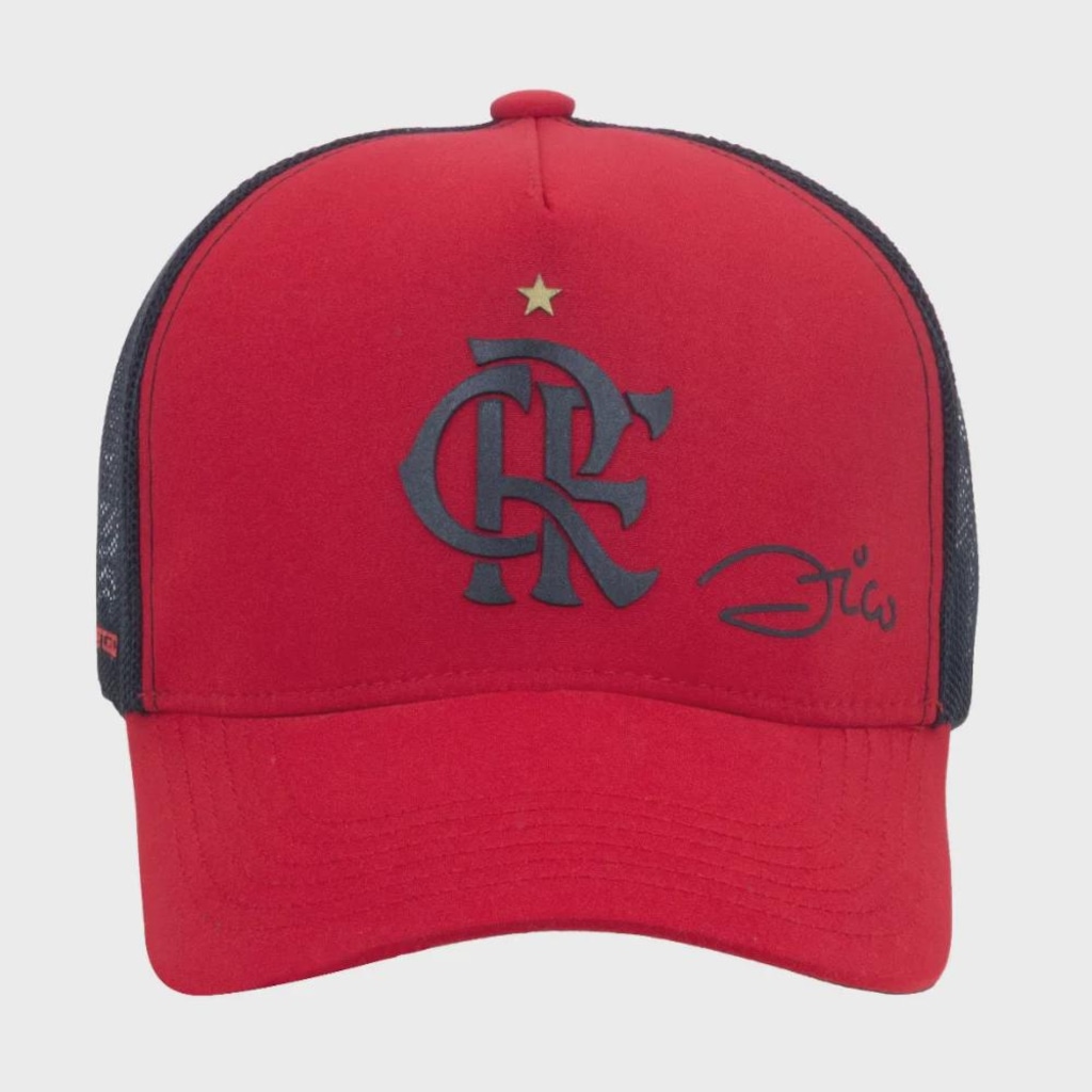 Boné Supercap Trucker Flamengo Silk 3d Zico - Unissex