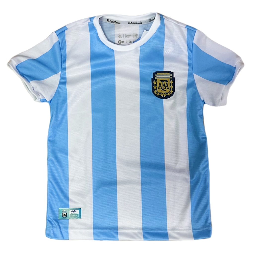 Camisa Argentina Retrômania 1986 Home - Infantil
