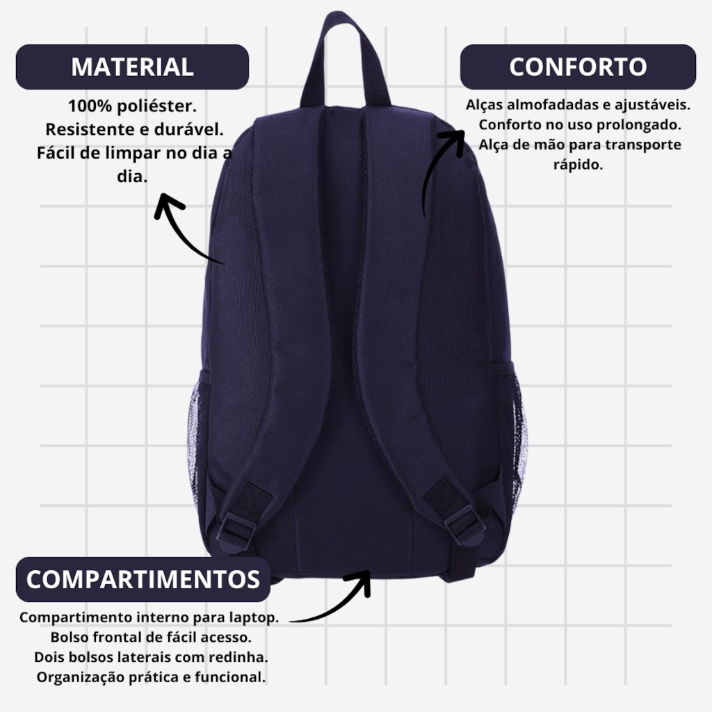 Imagem 5 do produto Mochila Olympikus Basic New - 16 Litros