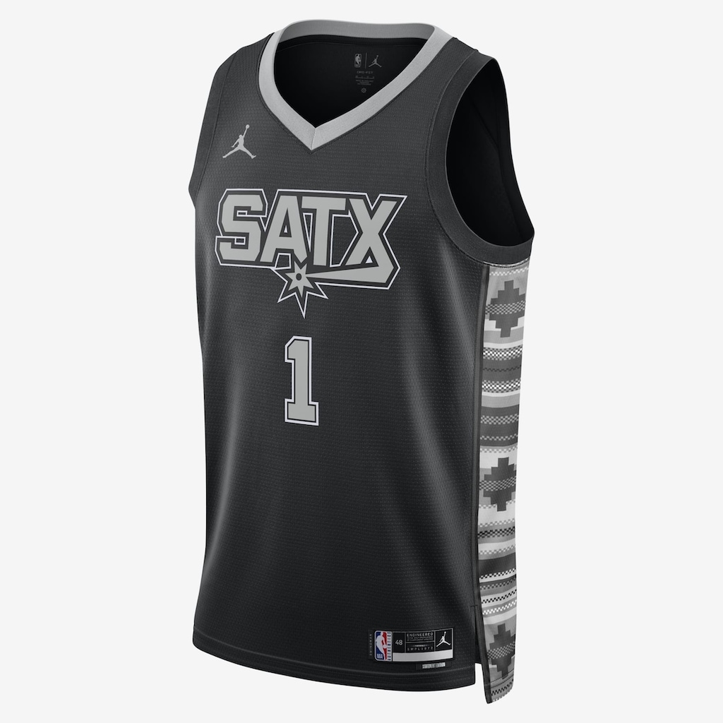 Camiseta Regata Nike NBA Keldon Johnson San Antonio Spurs Keldon Johnson Statement Edition - Masculina