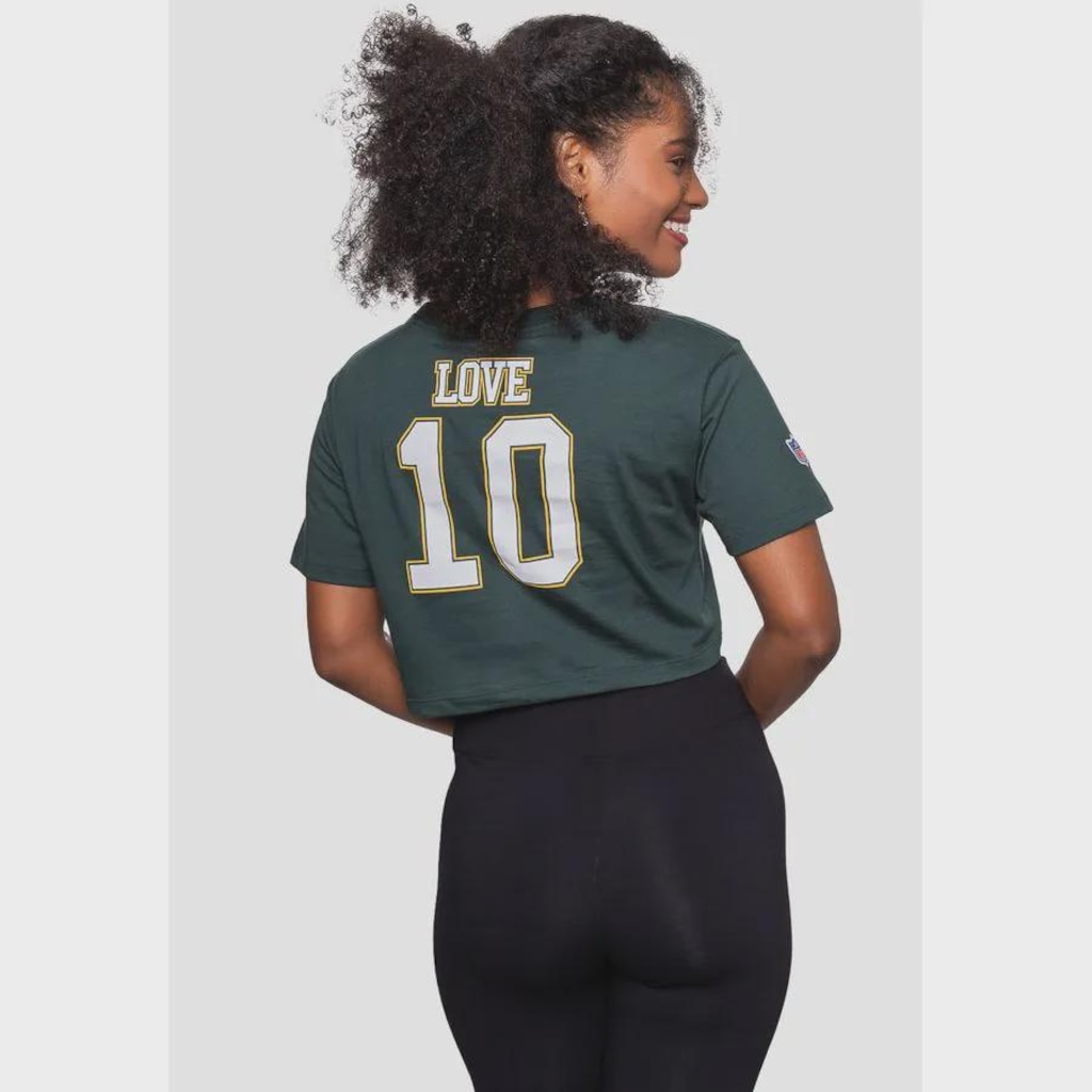 Imagem 2 do produto Camiseta Cropped NFL Player Jordan Love - Feminina