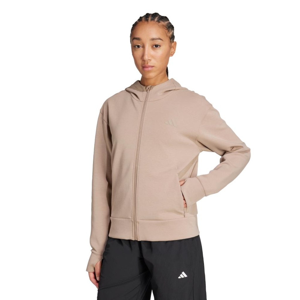 Jaqueta adidas D4T FZ Hoodie - Feminina - Foto 1