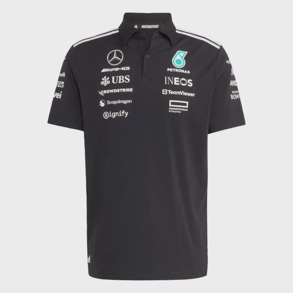 Camisa Polo adidas Mercedes Amg Petronas Fórmula 1 Team - Masculina