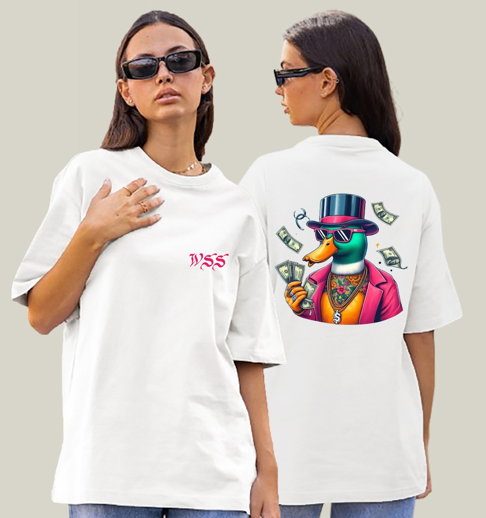 Camiseta Oversized Prime WSS Dollar Duck - Feminina