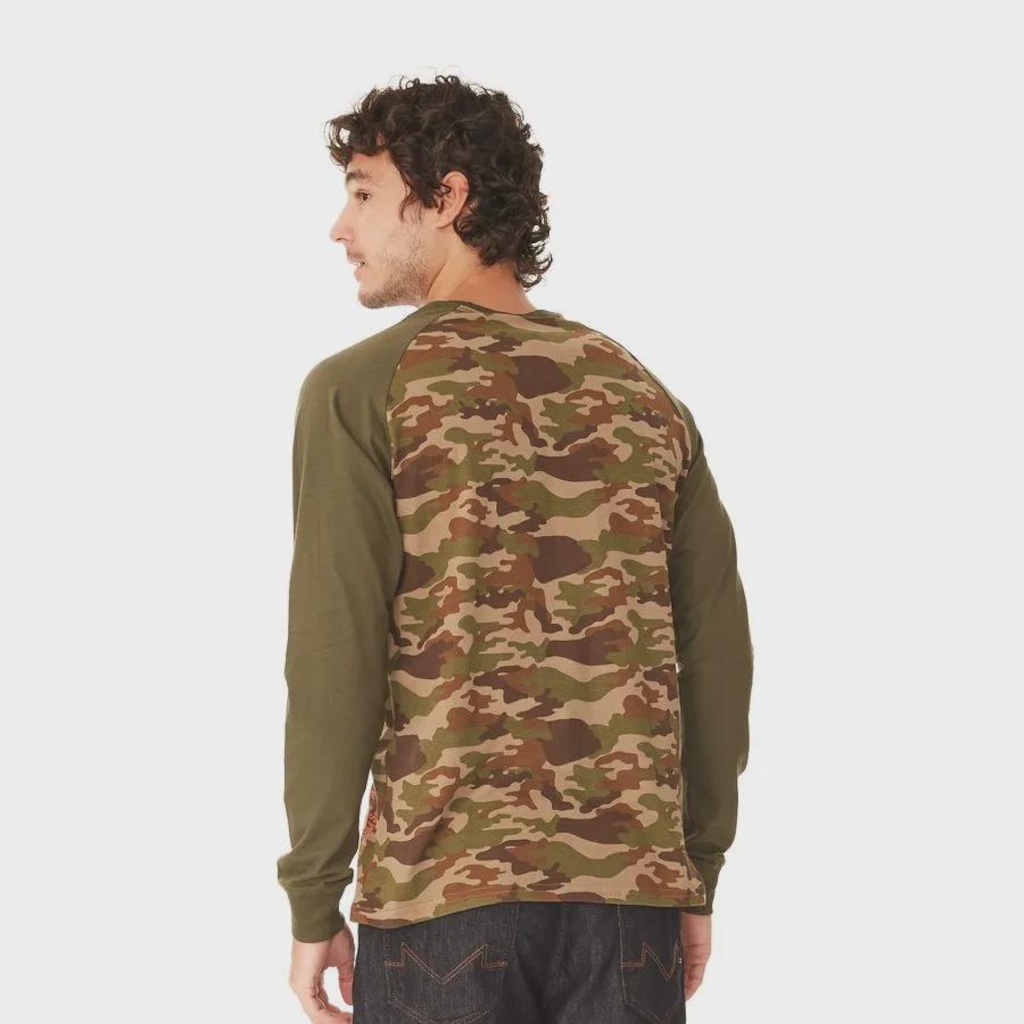 Imagem 2 do produto Camiseta Manga Longa HD Especial Raglan Camuflada - Masculina