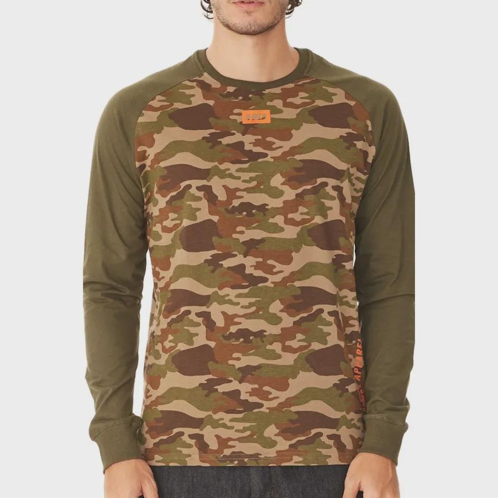 Imagem 3 do produto Camiseta Manga Longa HD Especial Raglan Camuflada - Masculina