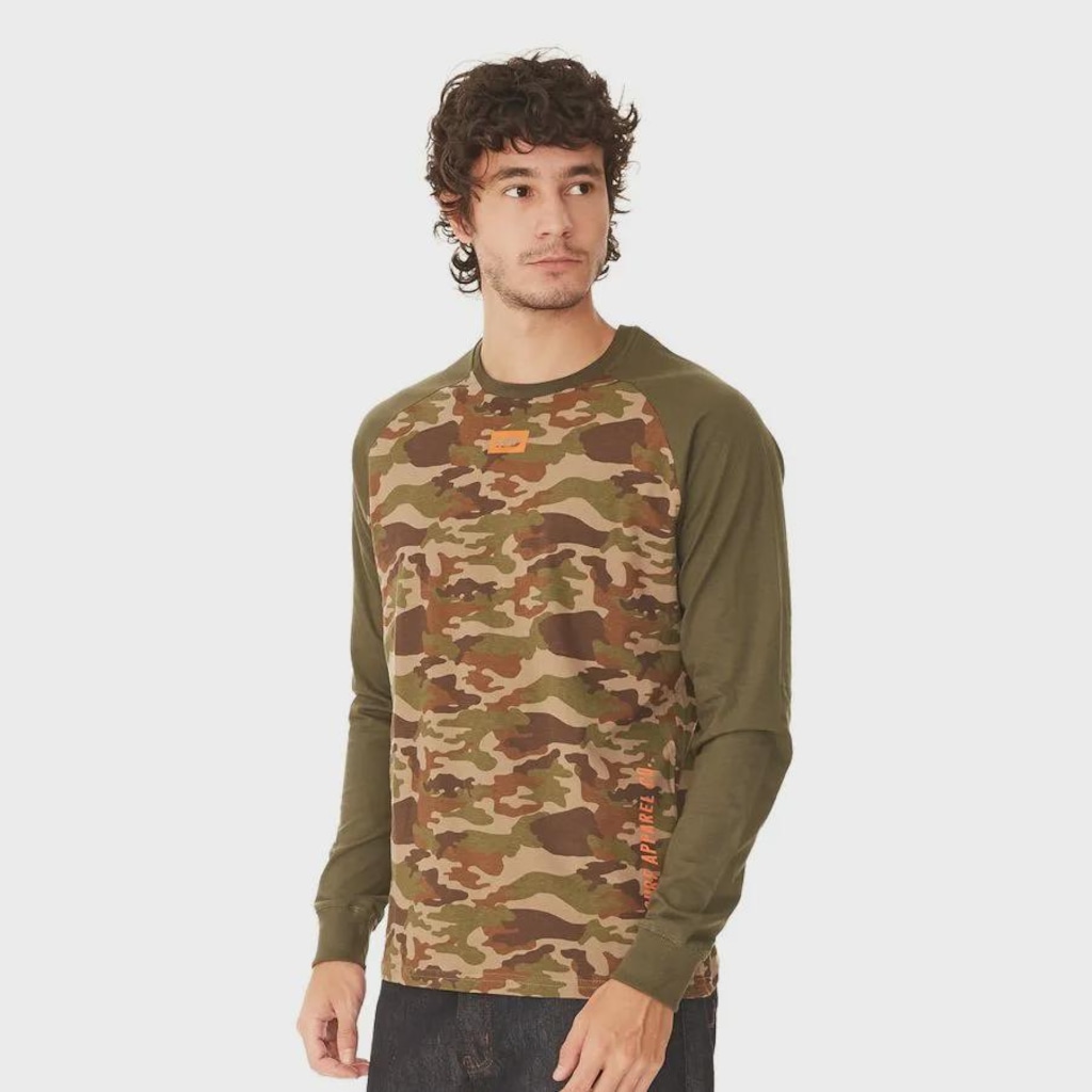 Imagem 4 do produto Camiseta Manga Longa HD Especial Raglan Camuflada - Masculina