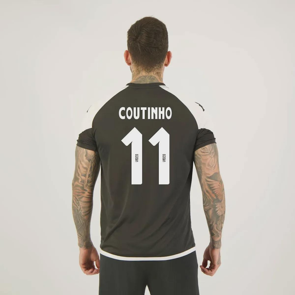 Camisa do Vasco Supporter Basic 11 Coutinho Kappa - Masculina