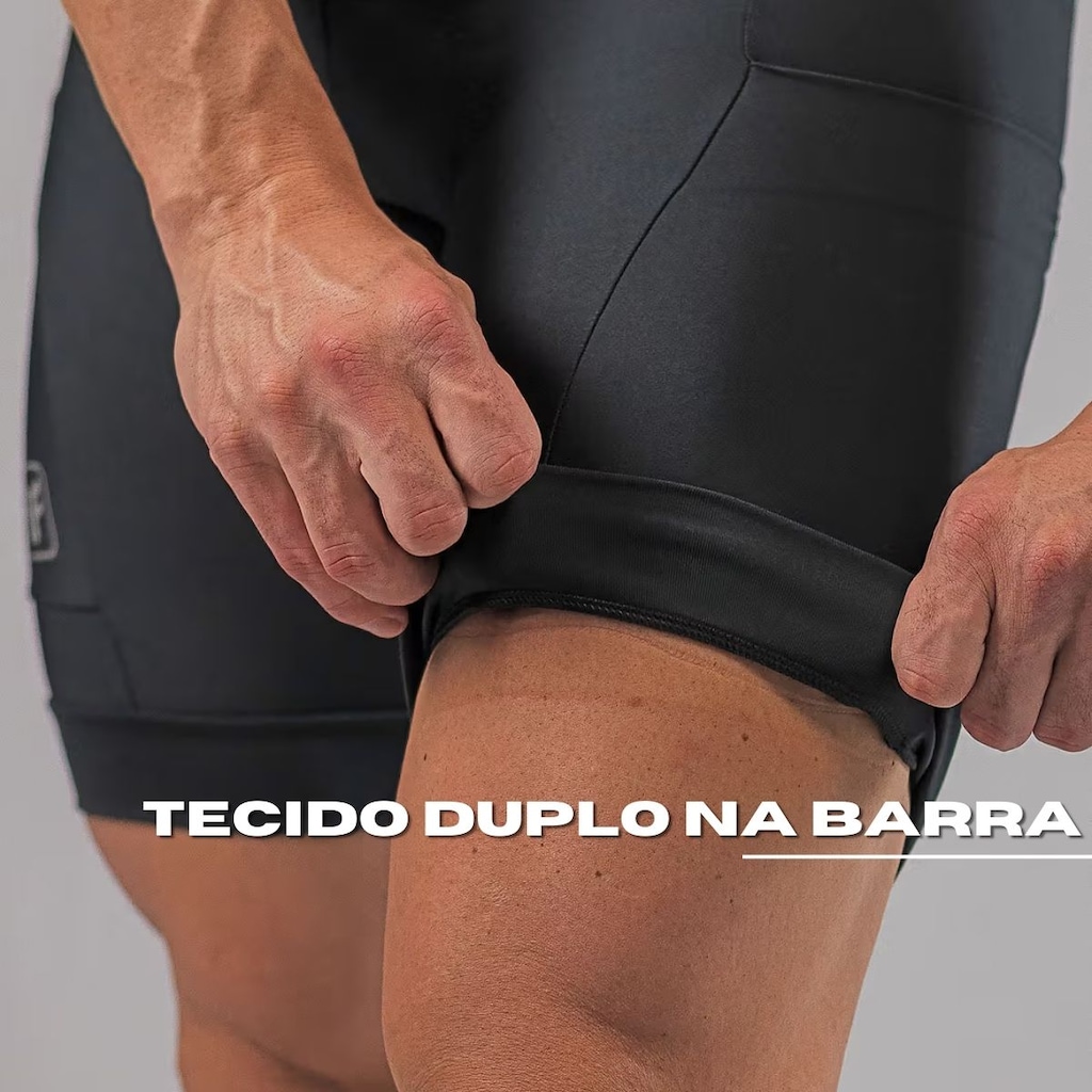 Imagem 4 do produto Kit Bermuda Ciclismo Free Force Basic com Bolsos + Meia - Masculina