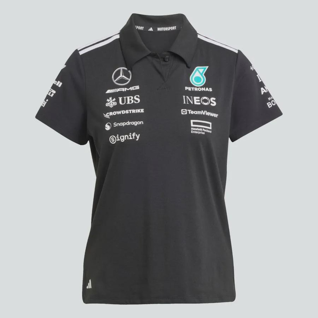 Imagem 3 do produto Camisa adidas Polo Mercedes AMG Petronas Fórmula 1 Team - Feminina