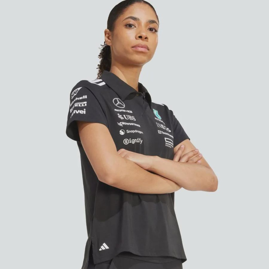 Imagem 5 do produto Camisa adidas Polo Mercedes AMG Petronas Fórmula 1 Team - Feminina