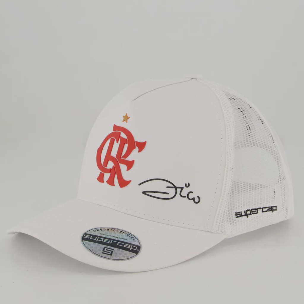 Boné Aba Curva do Flamengo Supercap Zico Trucker - Snapback - Adulto