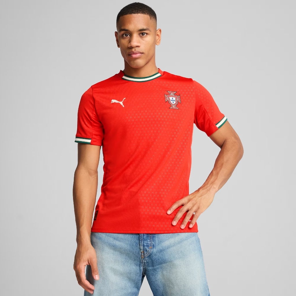Camisa Portugal 1 2025 Puma - Masculina - Foto 1