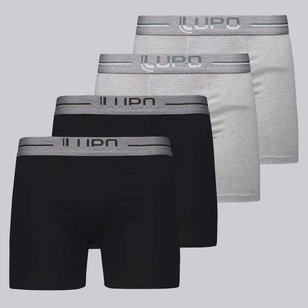 Cueca Boxer Lupo Anatomic Shape - 4 Unidades - Masculina