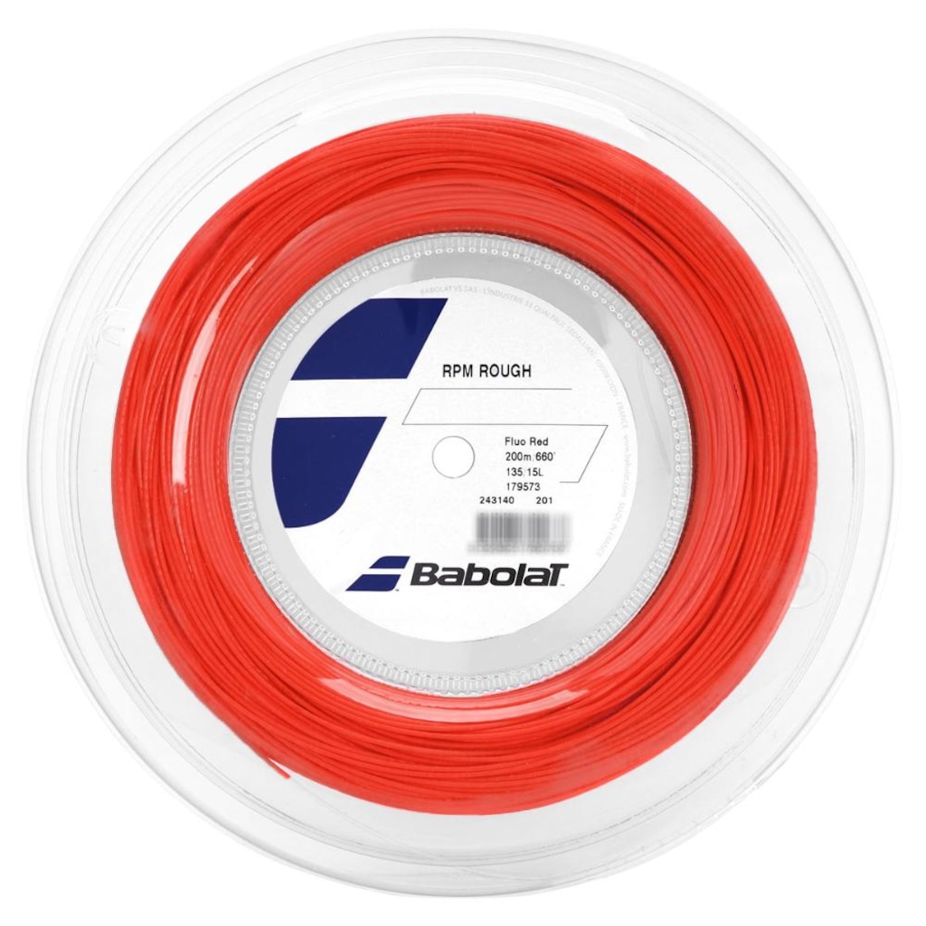 Corda Babolat Rpm Rough 15l 1.35mm Vermelha Rolo com 200 Metros