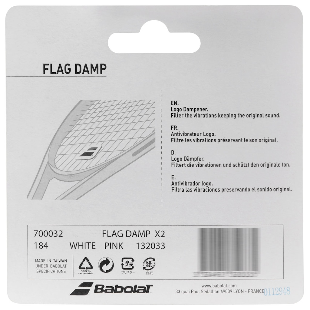 Imagem 5 do produto Antivibrador Tênis Babolat Flag Damp X2 com 2 Unidades