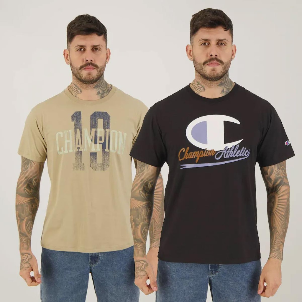 Camiseta Champion - 2 Unidades - Masculina