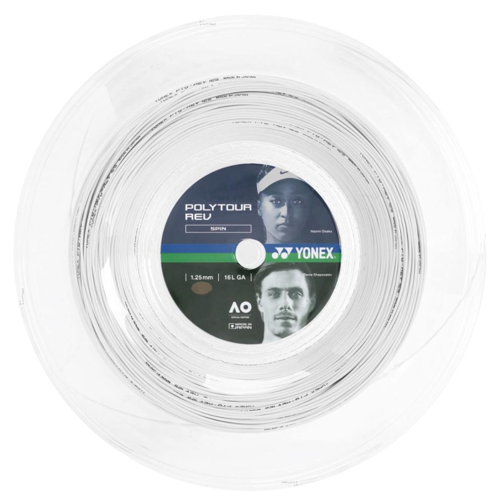 Corda Yonex Poly Tour Rev 16l 1.25mm Rolo Com 200 Metros