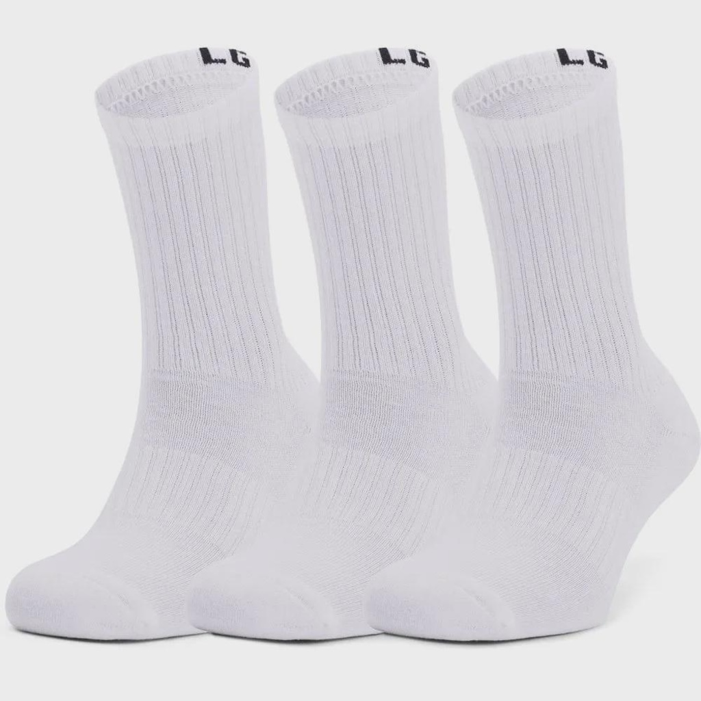 Kit Meias Under Armour Core Cotton Cano Alto com 3 Pares - Adulto