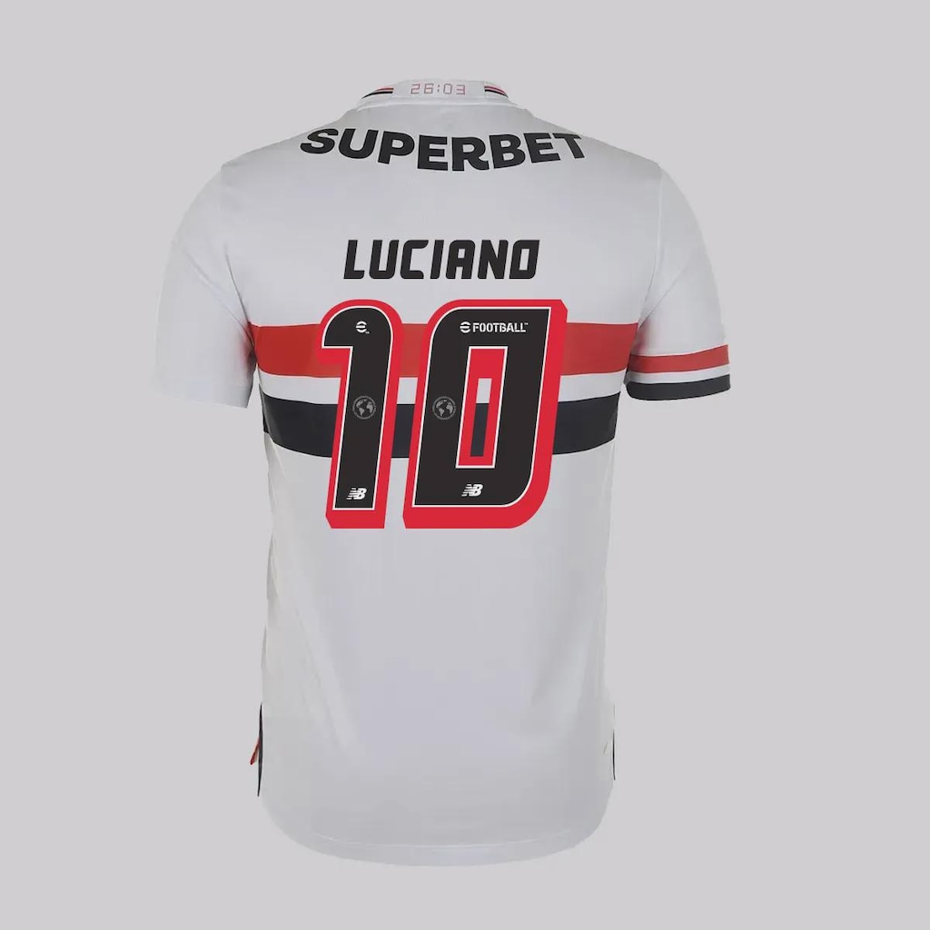 Camisa New Balance São Paulo I 2025 10 Luciano - Masculina
