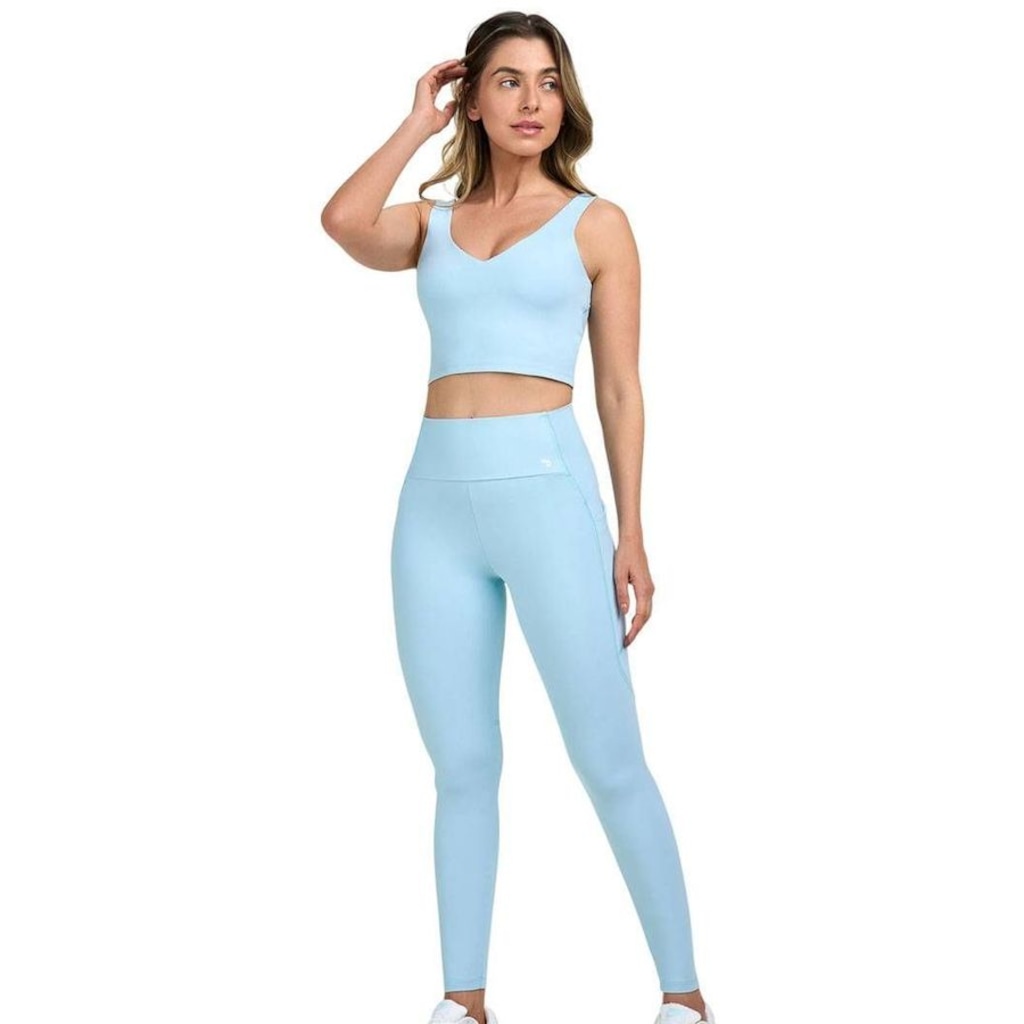 Calça Legging Alto Giro Bolsos Laterais - Feminino