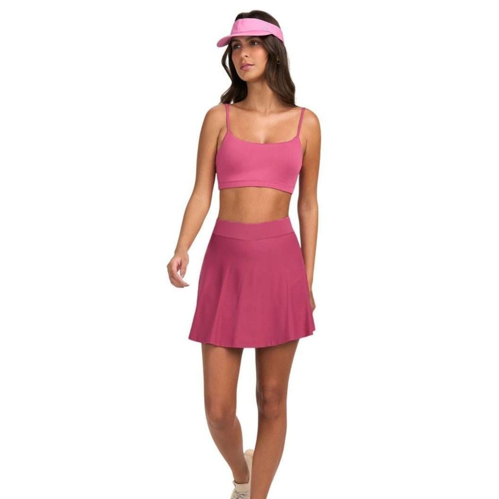 Saia Shorts Alto Giro Eterna Sobreposta Evase - Feminino