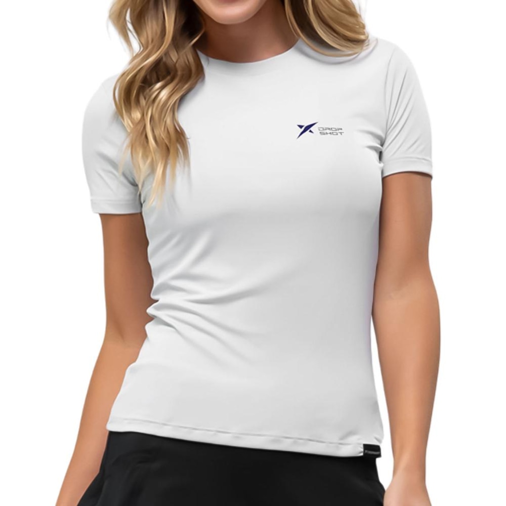 Camiseta Drop Shot Baby Look Logo - Feminina