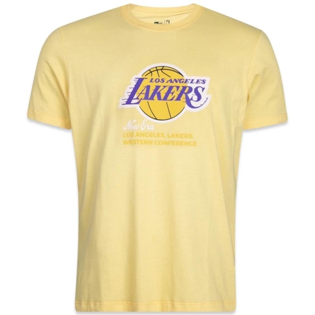 Camiseta New Era Los Angeles Lakers Logo History - Masculina