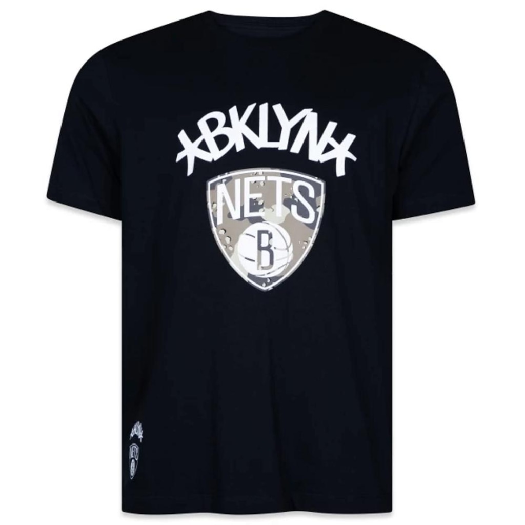 Camiseta New Era Brooklyn Nets Camuflada - Masculina
