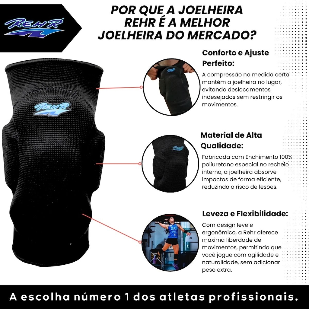 Imagem 2 do produto Joelheira de Vôlei Rehr - Adulto