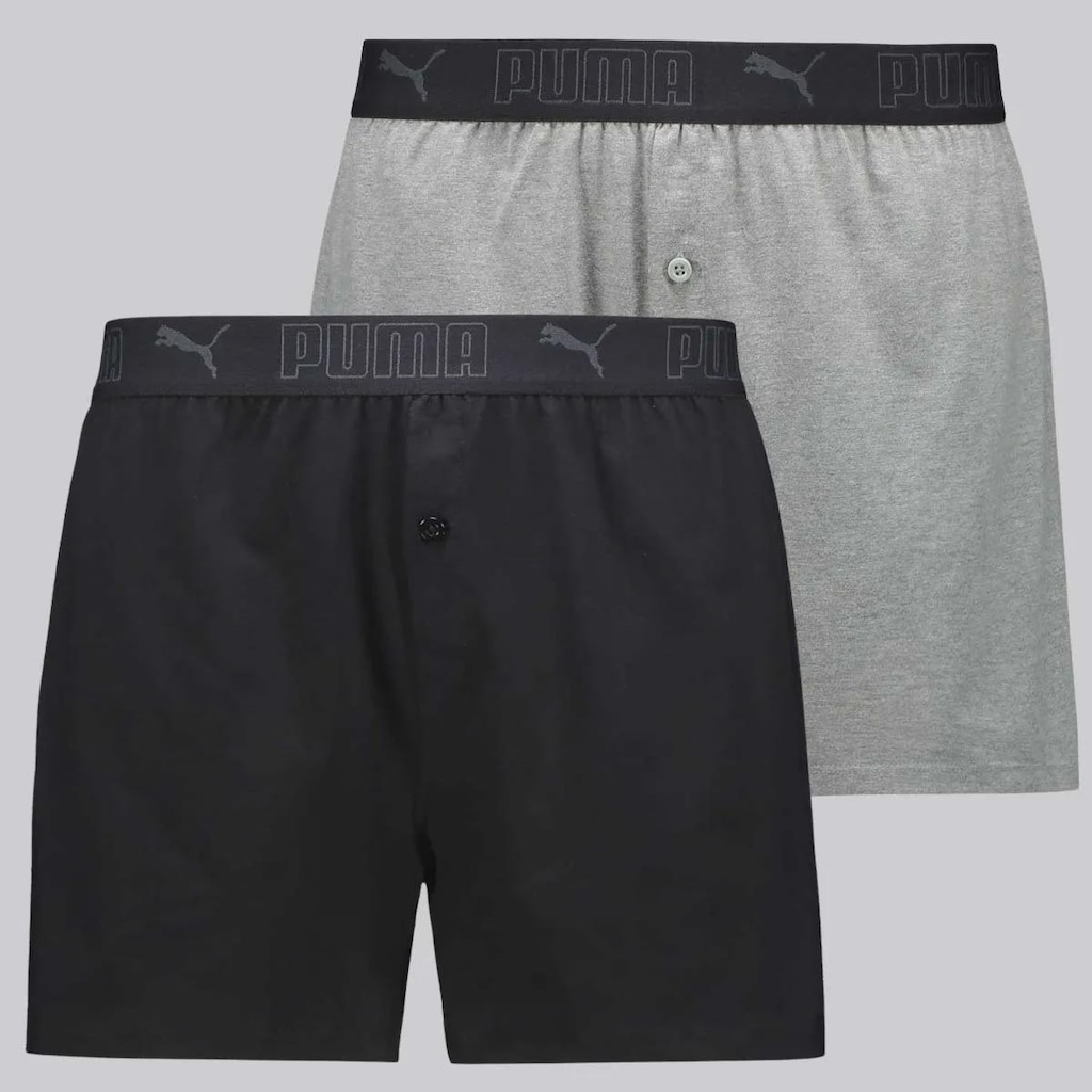 Cueca Puma Samba Canção Cotton - 2 Unidades - Masculino