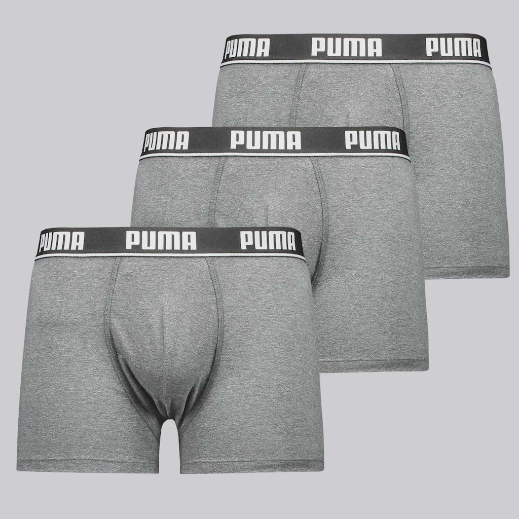 Cueca Puma Boxer Cotton - 3 Unidades - Masculino