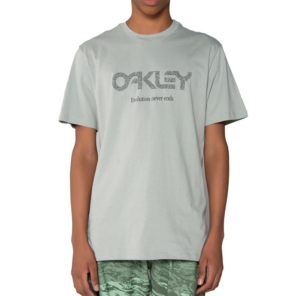 Camiseta Oakley Coral Organic Surf WT25 Stone - Masculina