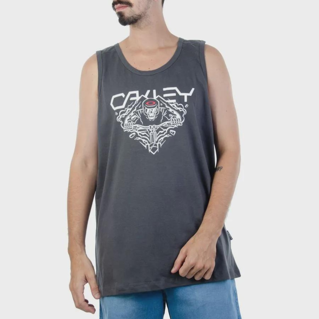Camiseta Regata Oakley Ellipse Skull Tank Shadow - Masculina