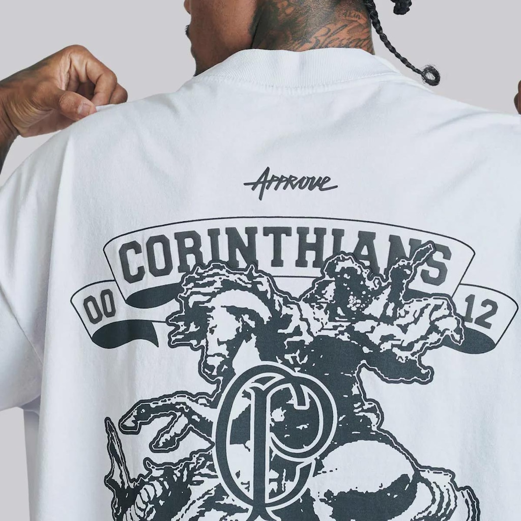 Imagem 4 do produto Camiseta do Corinthians Approve Collab São Jorge - Masculina