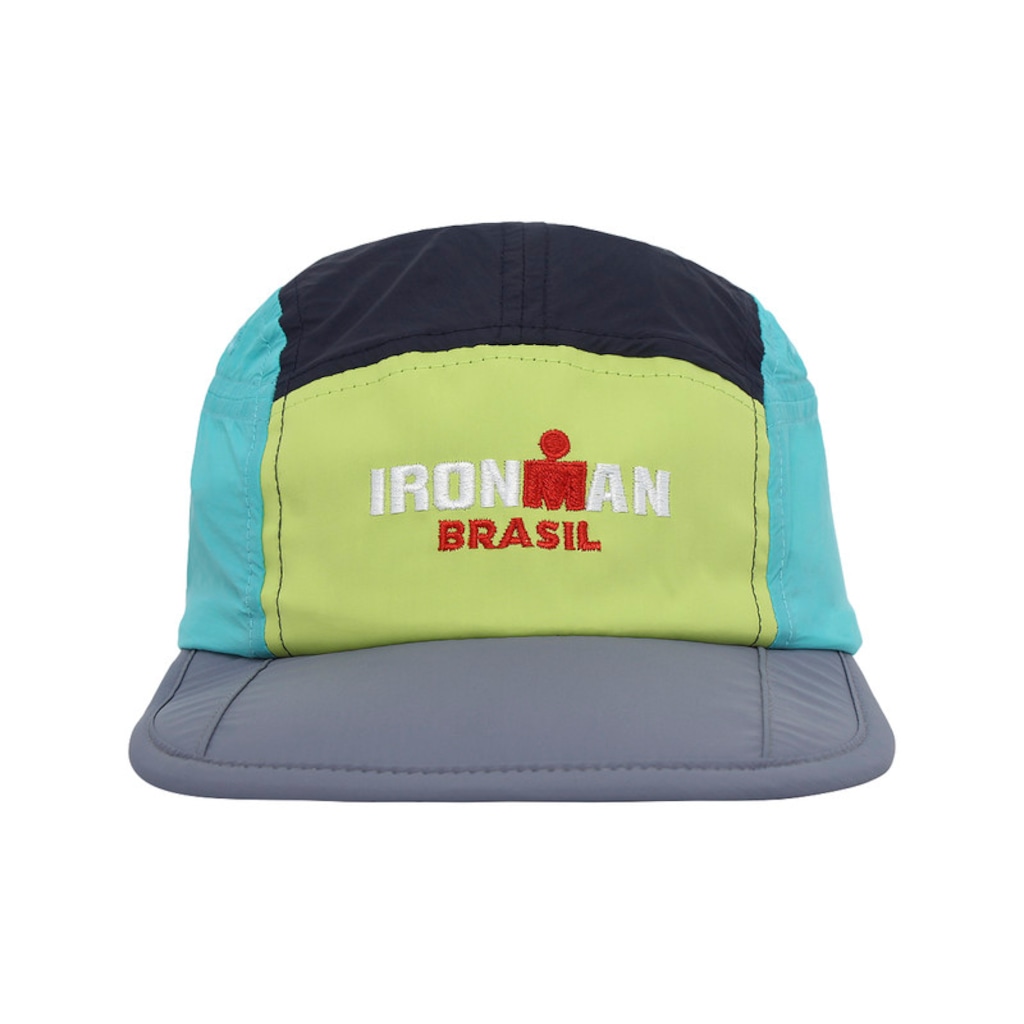 Boné Aba Reta Yopp Esportivo Ironman Brasil Respirável 5 Painel - Adulto