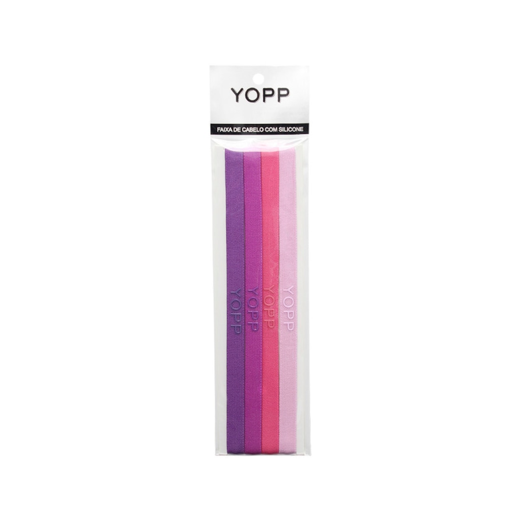 Faixa de Cabelo Yopp Silicone Antideslizante - 4 Unidades