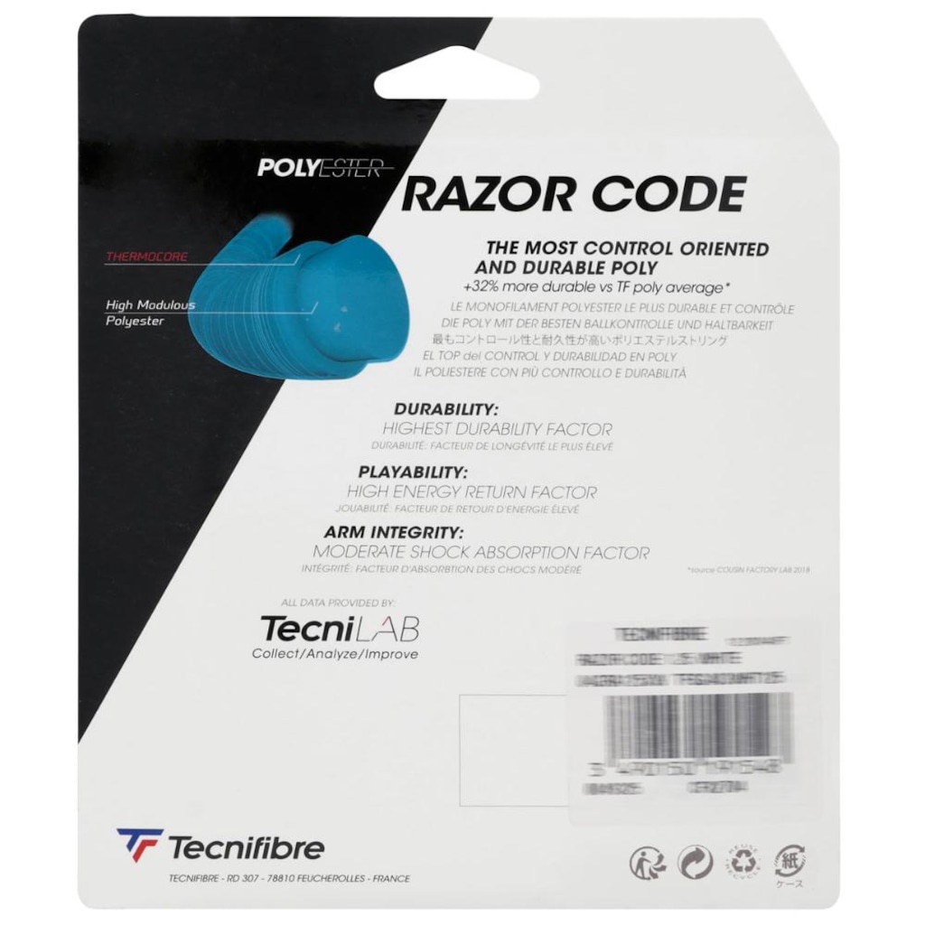 Imagem 3 do produto Corda Tecnifibre Razor Code Thermocore 18 1.20mm Set Individual