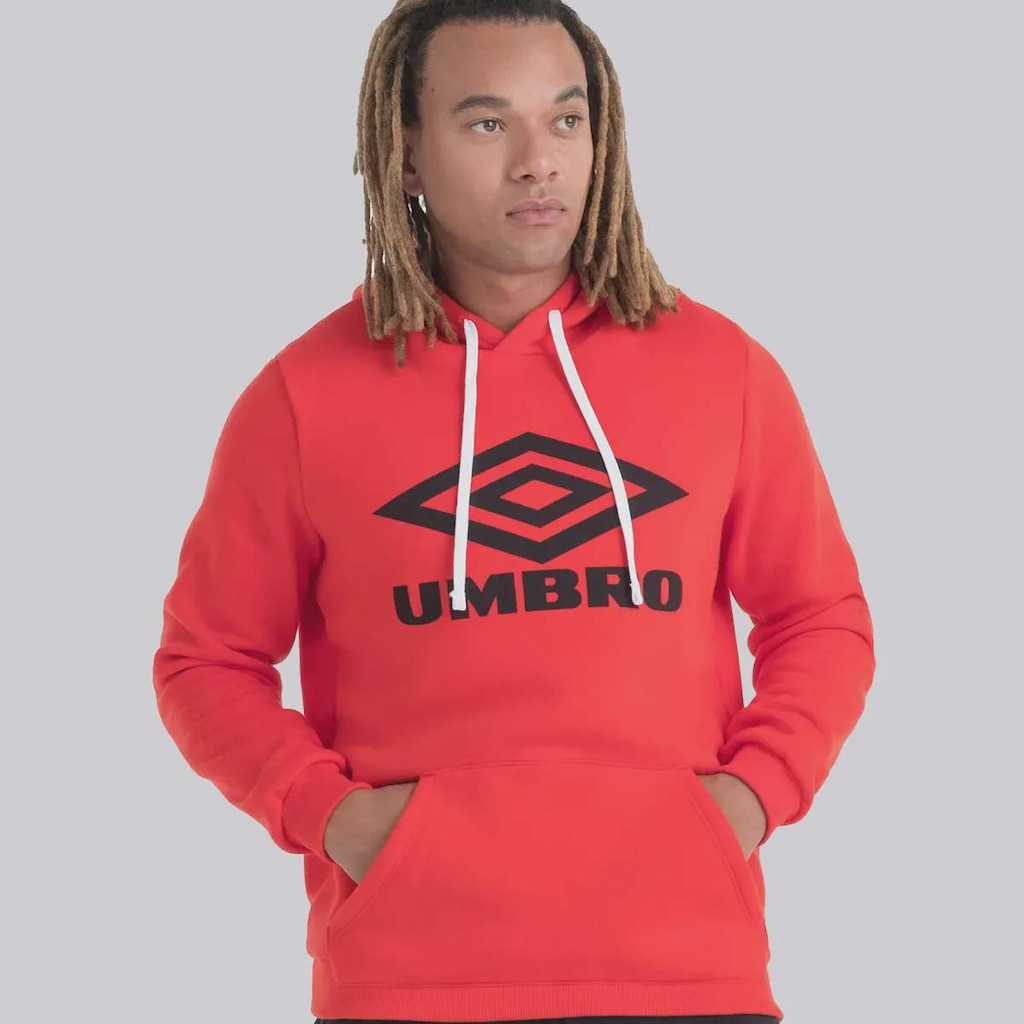 Blusão de Moletom Umbro D Essential Canguru com Capuz  - Masculino