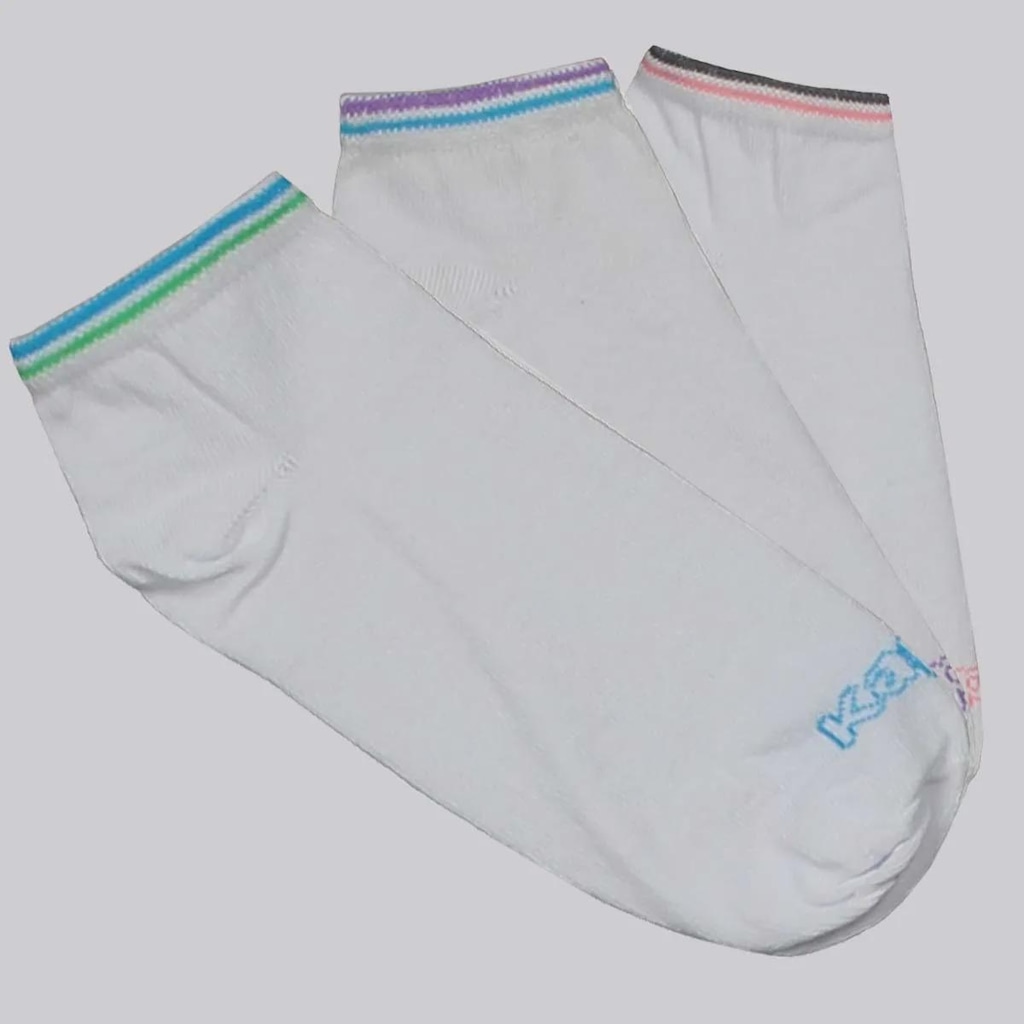 Kit Meias Sapatilha Kappa 3 Pares - Adulto