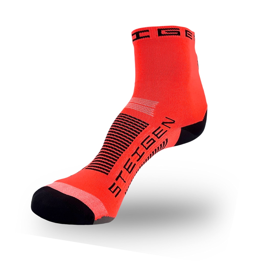 Meia Cano Médio Steigen Fluro Red 33 ao 44 - Unissex